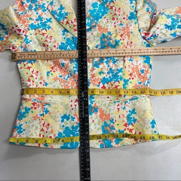 TAHARI Outerwear Arthur S. Levine Lined Multicolored Jacket Floral Size 6 - Picture 6 of 10